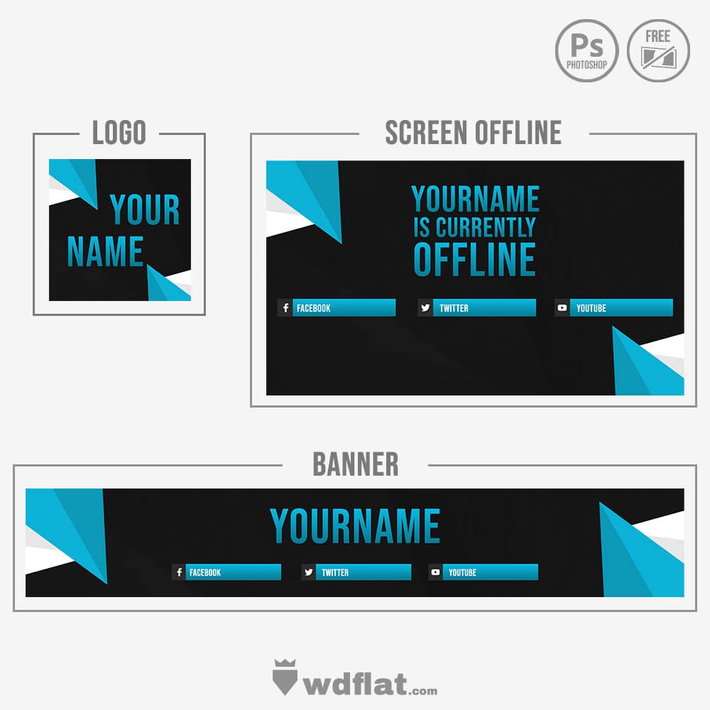 Blue Triangle - banner template free