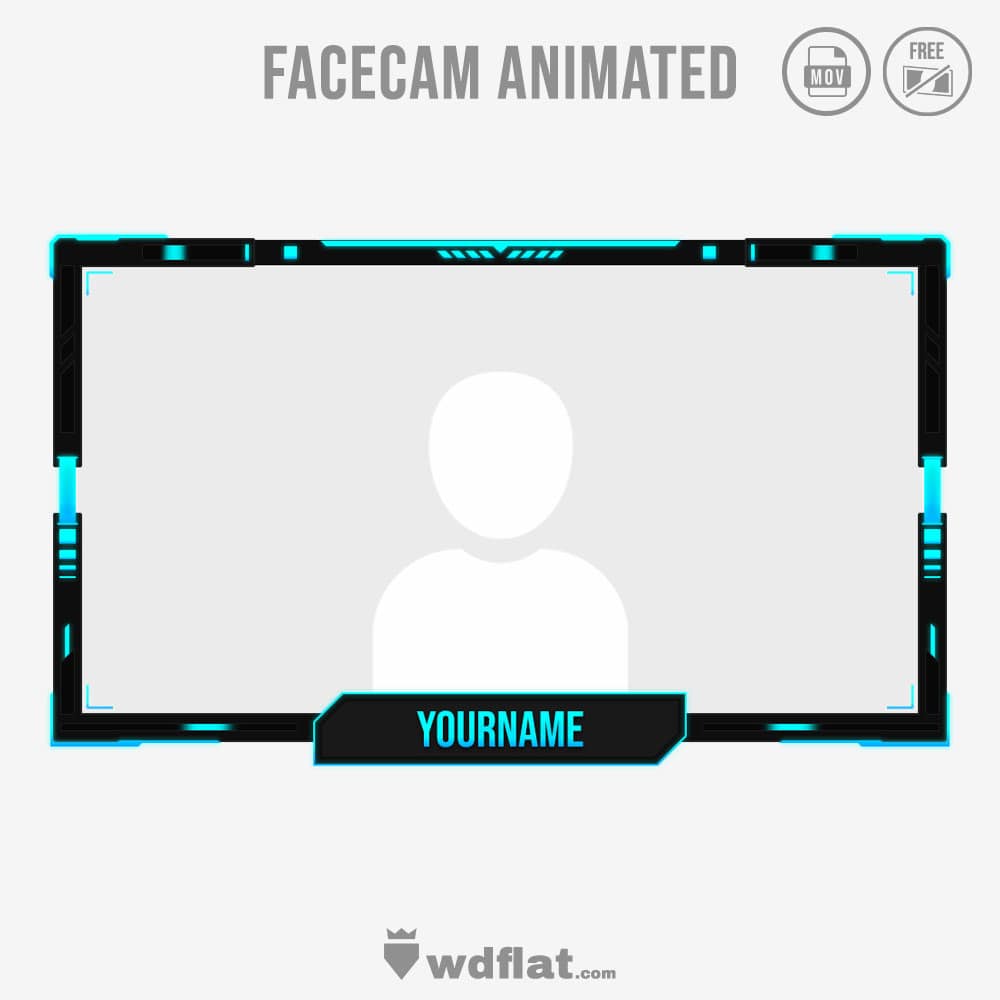 Engraved animated facecam template