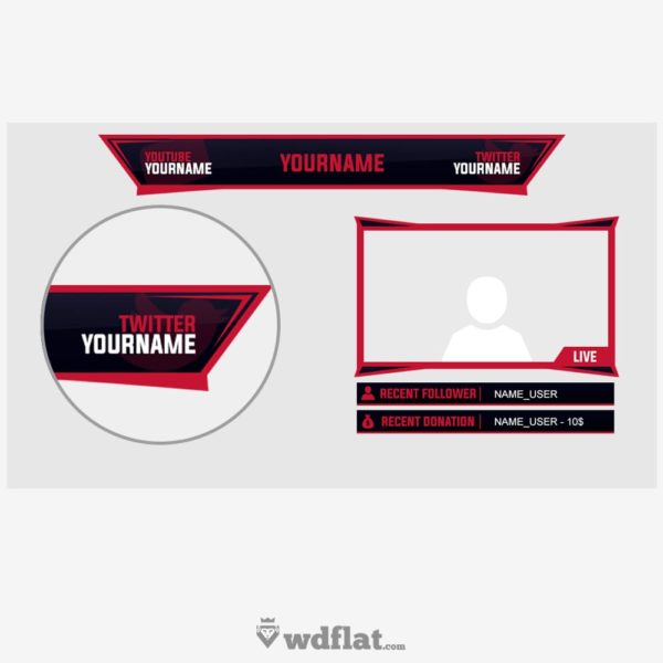 Flattyred Template Photoshop | Twitch and Youtube Templates