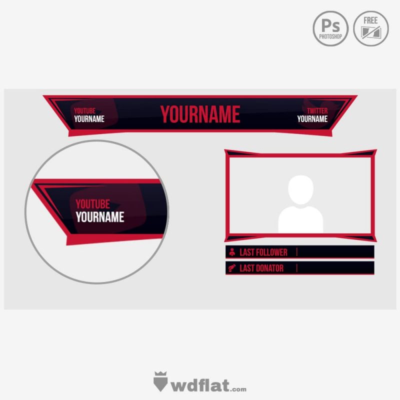 Flattyred Template Photoshop | Twitch and Youtube Templates