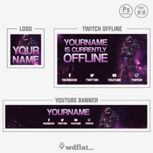 Twitch Overlay, Panels and Youtube Template | It's FREE!