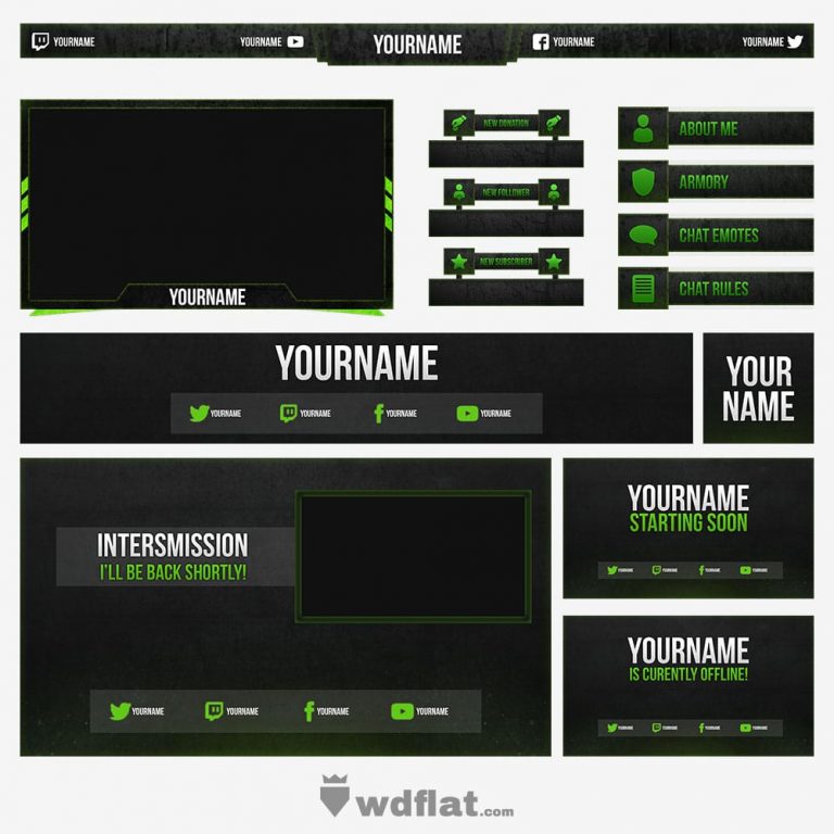 Green Stone | Twitch and Youtube Templates