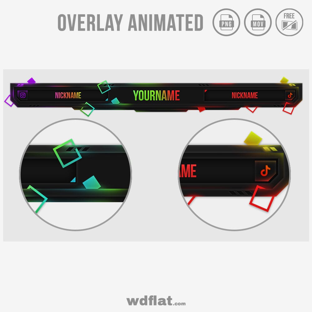 Streaming overlay decoration template