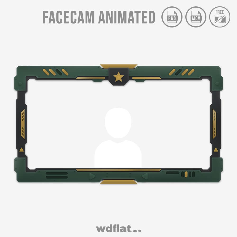 Military Facecam twitch overlay animated