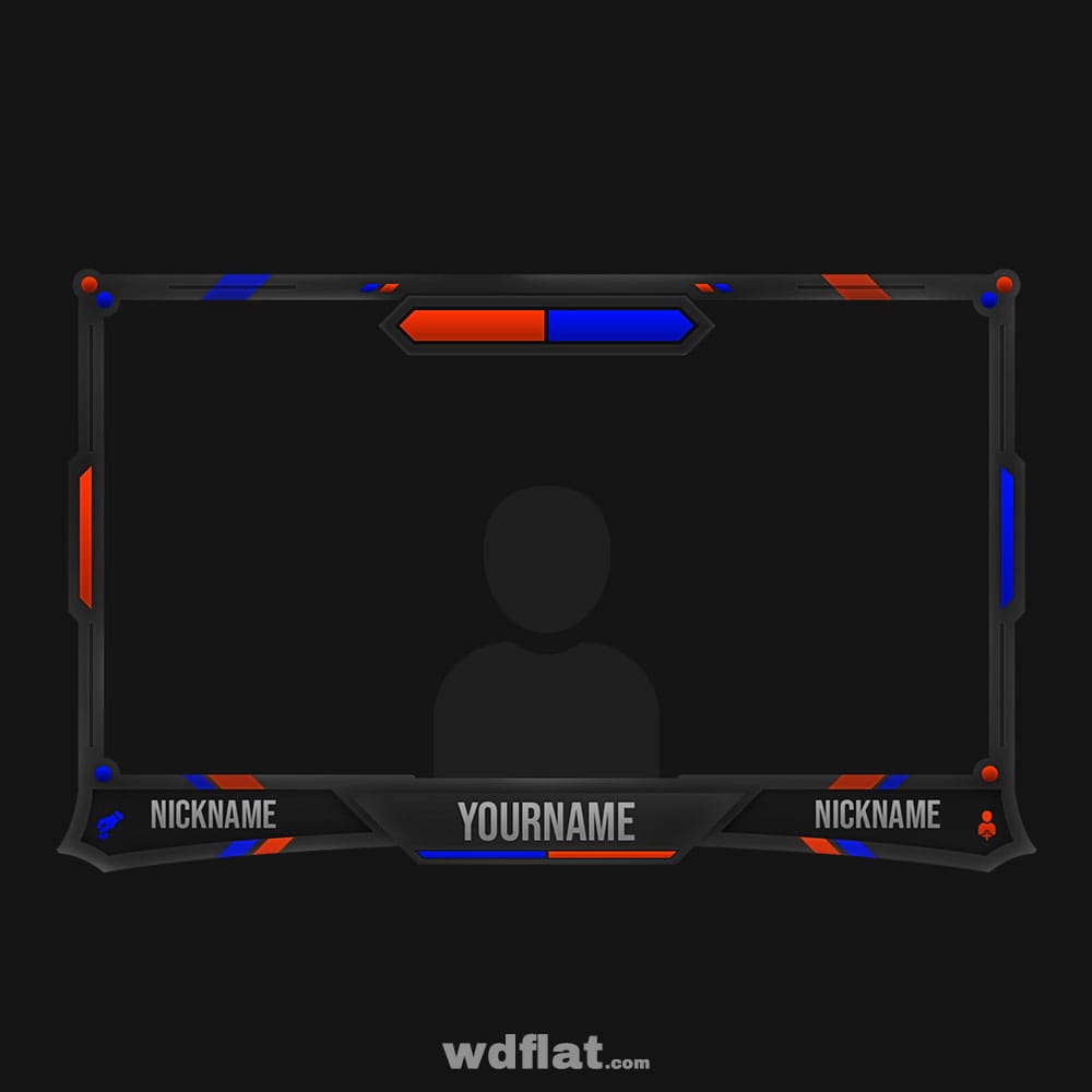 Police Facecam streaming template border