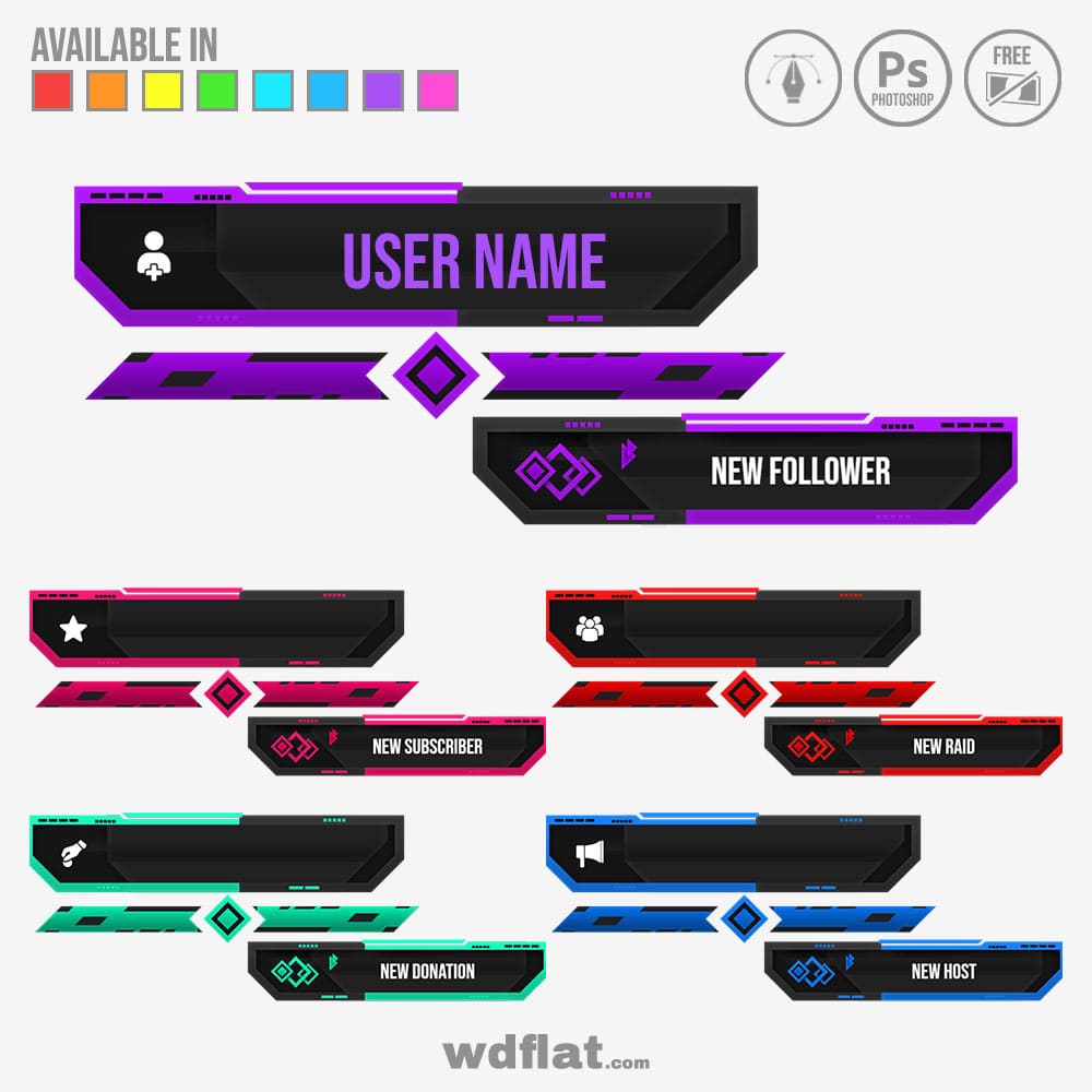 Symmetric Alerts premade for streaming