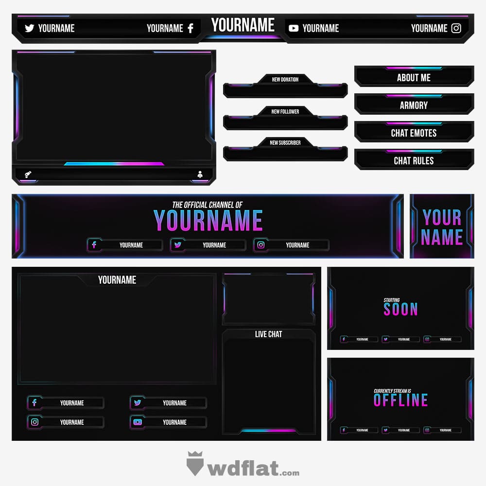 100+ Free Twitch Overlays - Ultimate list - TacticalLionDesigns